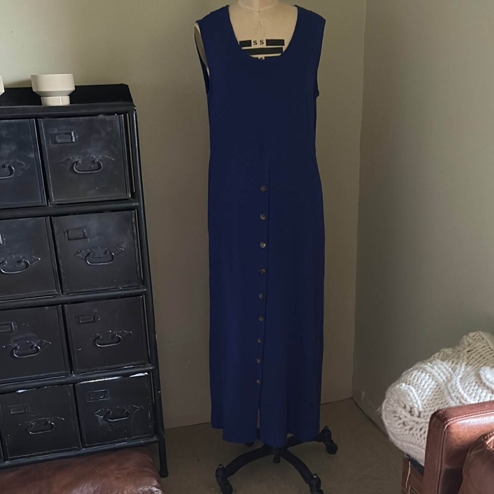 Callahan Blue Sleeveless Maxi Sundress - Picture 7 of 13